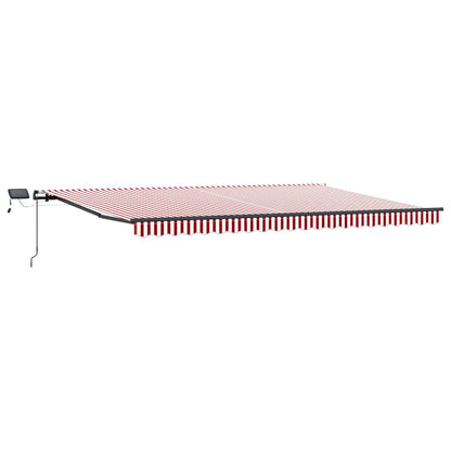 Tenda retrattile Rosso e Bianco 500 × 300 cm | homemem39