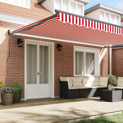 Tenda retrattile Rosso e Bianco 500 x 300 x 165 cm | homemem39