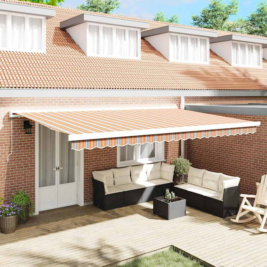 Tenda retrattile Multicolore 500 × 300 cm Tela e Alluminio | homemem39