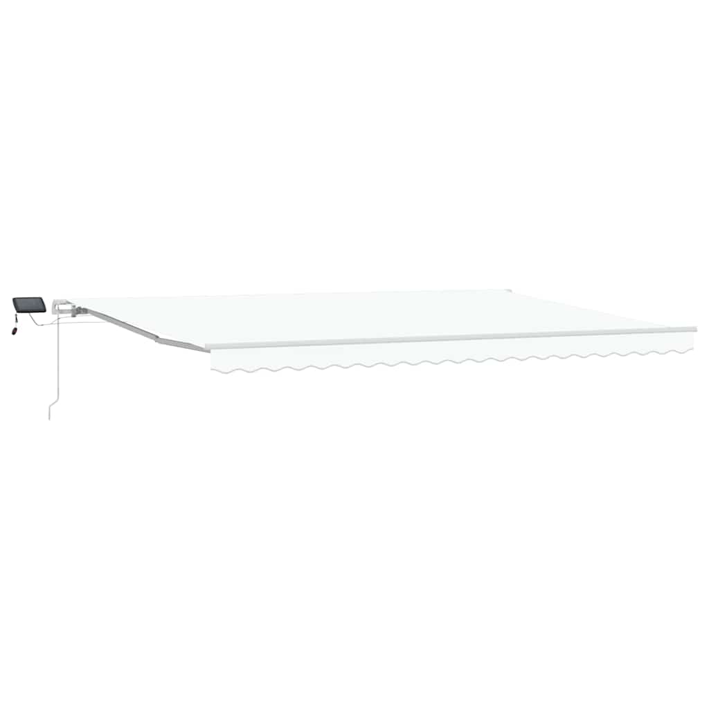Tenda retrattile Bianco 500 × 300 cm Tessuto e Alluminio | homemem39