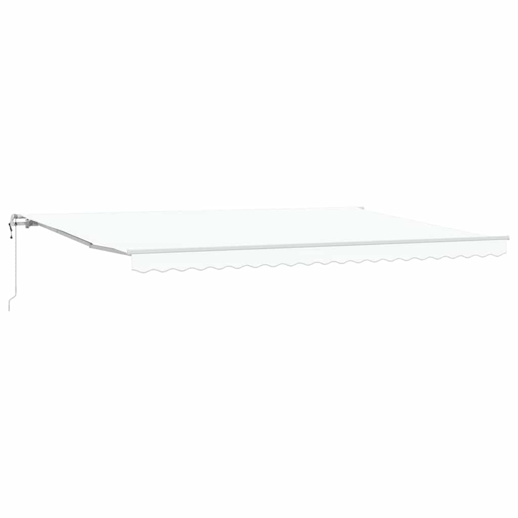 Tenda retrattile Bianco 500 × 300 cm Tessuto e Alluminio | homemem39