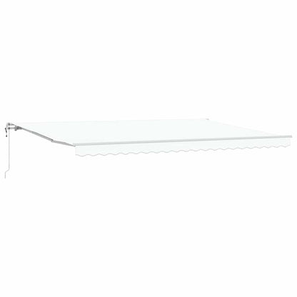Tenda retrattile Bianco 500 × 300 cm Tessuto e Alluminio | homemem39