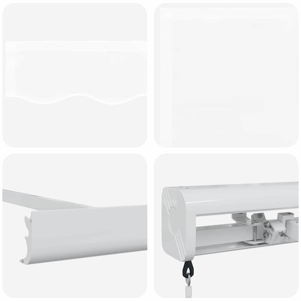 Tenda retrattile Bianco 500 × 300 cm Tela e Alluminio | homemem39