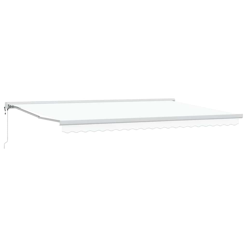 Tenda retrattile Bianco 500 x 300 x 165 cm Tessuto e Metallo | homemem39