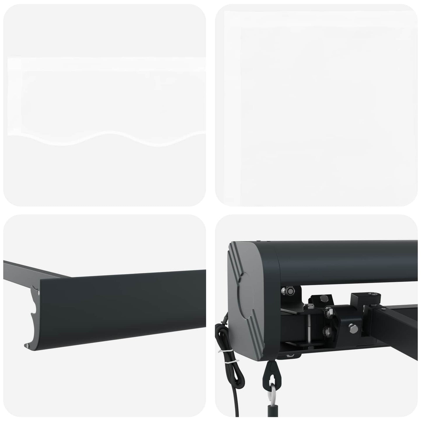 Tenda retrattile Bianco 500 x 300 x 165 cm Tessuto e Metallo | homemem39