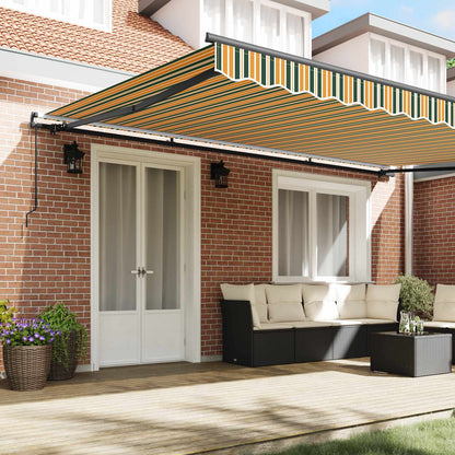Tenda retrattile Verde e giallo 500 × 300 cm | homemem39