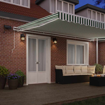 Tenda retrattile Verde e Bianco 500 × 300 cm | homemem39