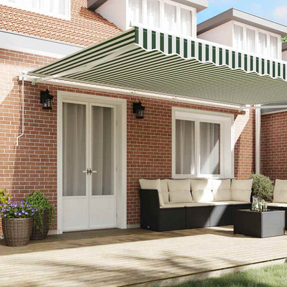 Tenda retrattile Verde e Bianco 500 × 300 cm | homemem39
