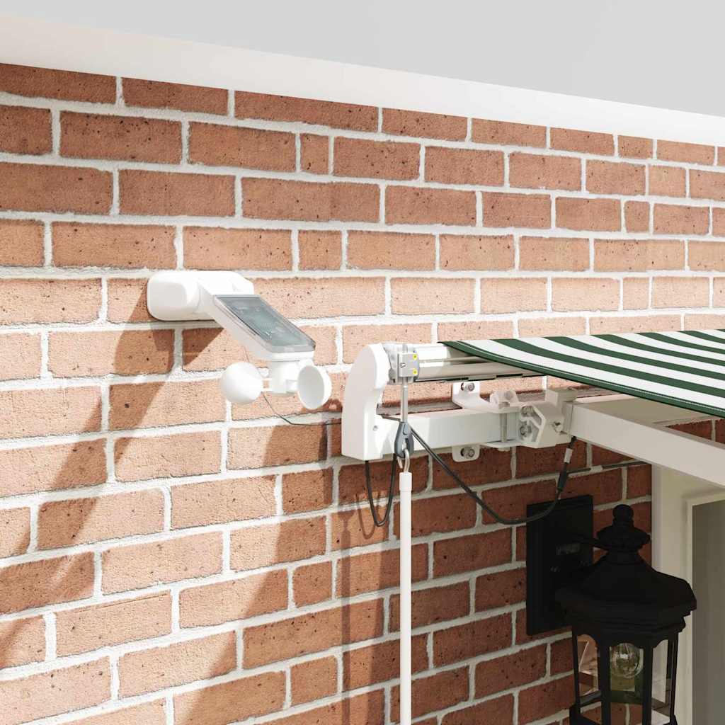 Tenda retrattile Verde e Bianco 500 × 300 cm Poliestere | homemem39