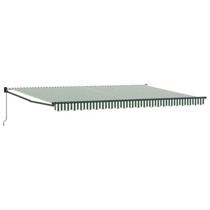 Tenda retrattile Verde 500 × 300 cm 100% Poliestere e Alluminio | homemem39