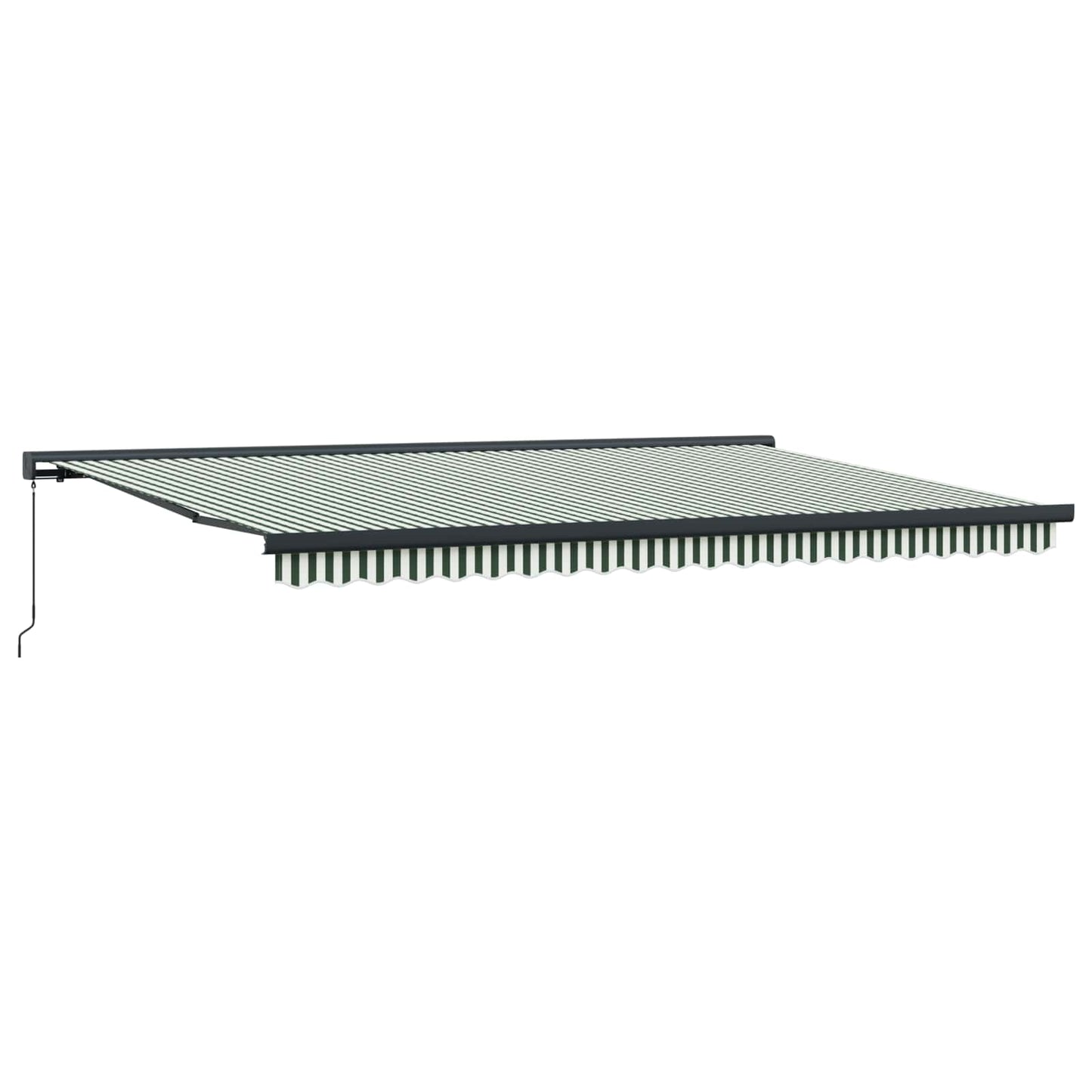 Tenda Retrattile Verde e Bianco 500 × 300 cm Tessuto e Metallo | homemem39