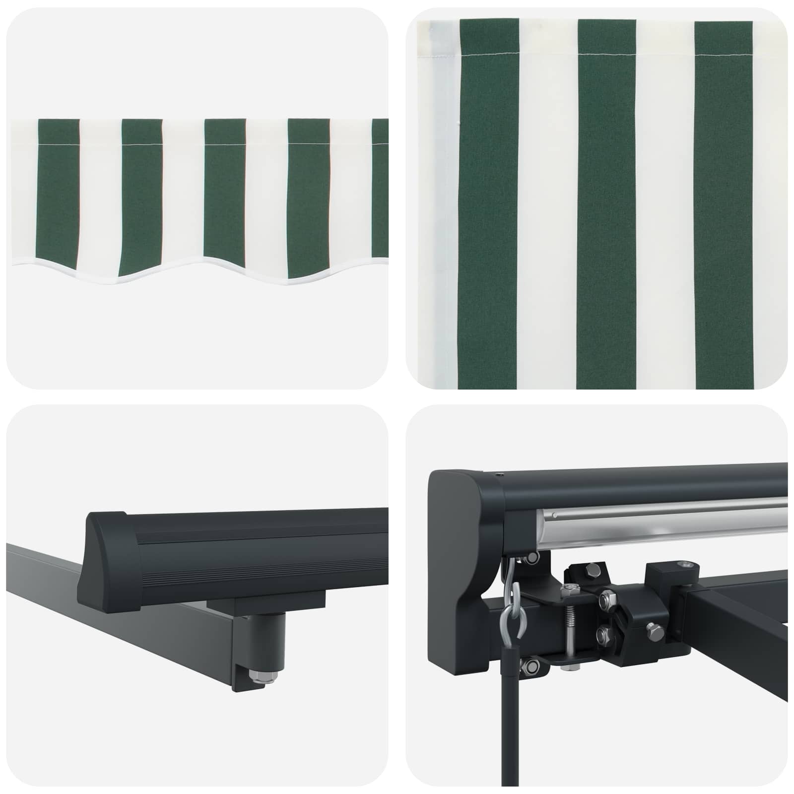 Struttura della tenda Verde e Bianco 500 × 300 cm | homemem39