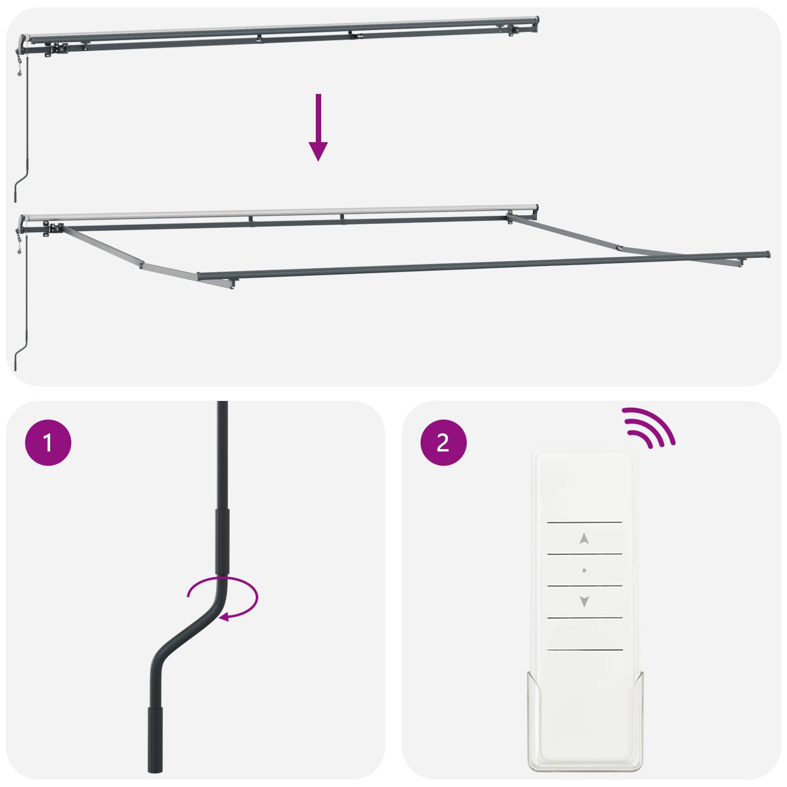 Tenda Retrattile arancione e marrone 500 × 350 cm | homemem39