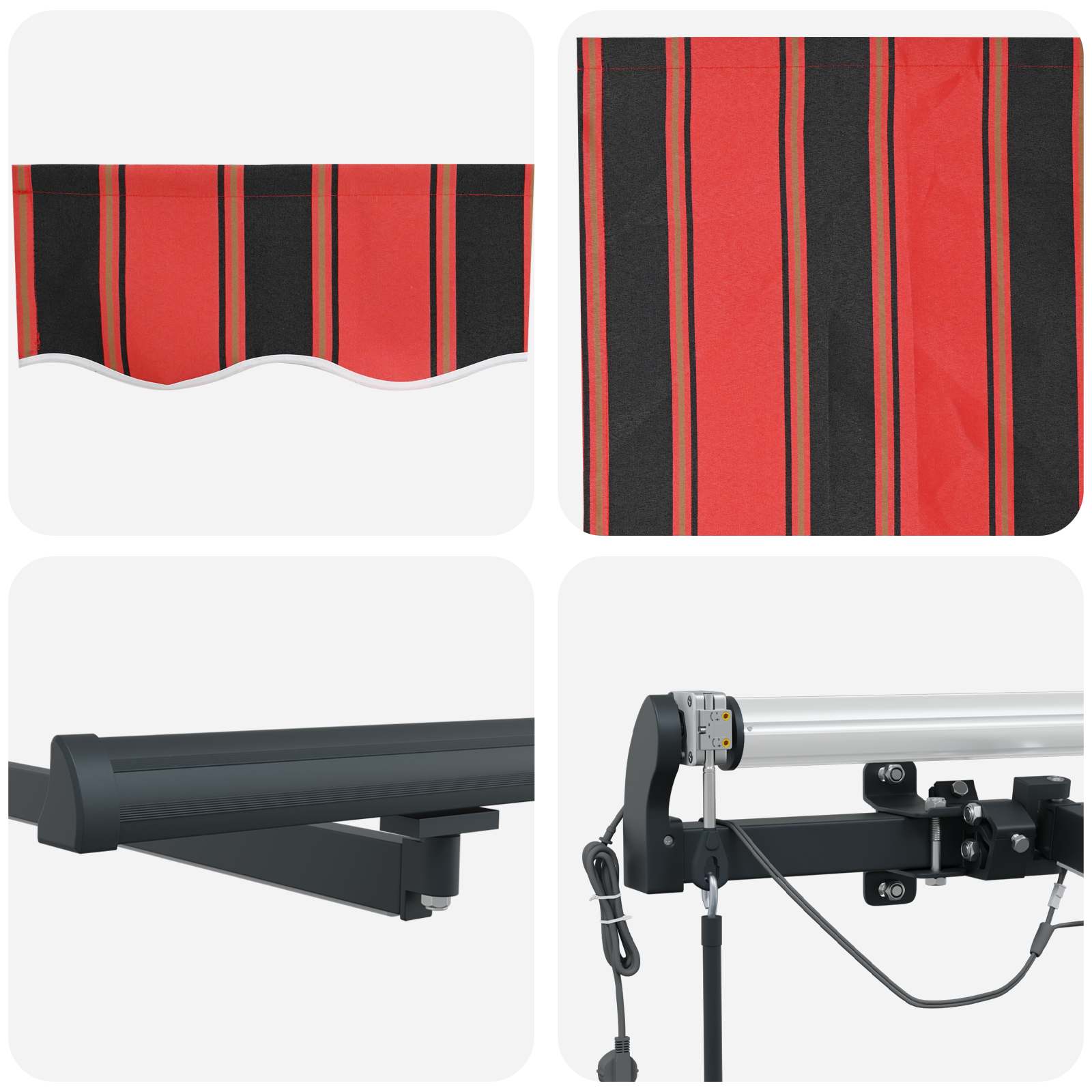 Tessuto per Tenda arancione e marrone 500 × 350 cm Poliestere | homemem39