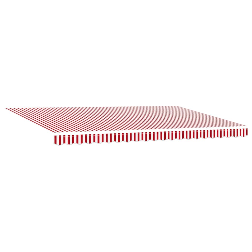 Tenda Retrattile Rosso e Bianco 500 × 350 cm Tessuto e acciaio | homemem39