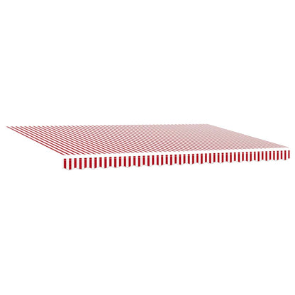 Tenda Retrattile Rosso e Bianco 500 × 350 cm | homemem39