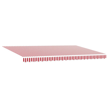 Tenda Retrattile Rosso e Bianco 500 × 350 cm | homemem39