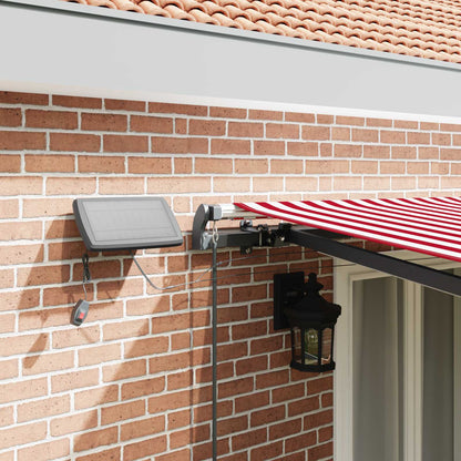 Tenda Retrattile Rosso e bianco 500 ×350 cm Tessuto | homemem39