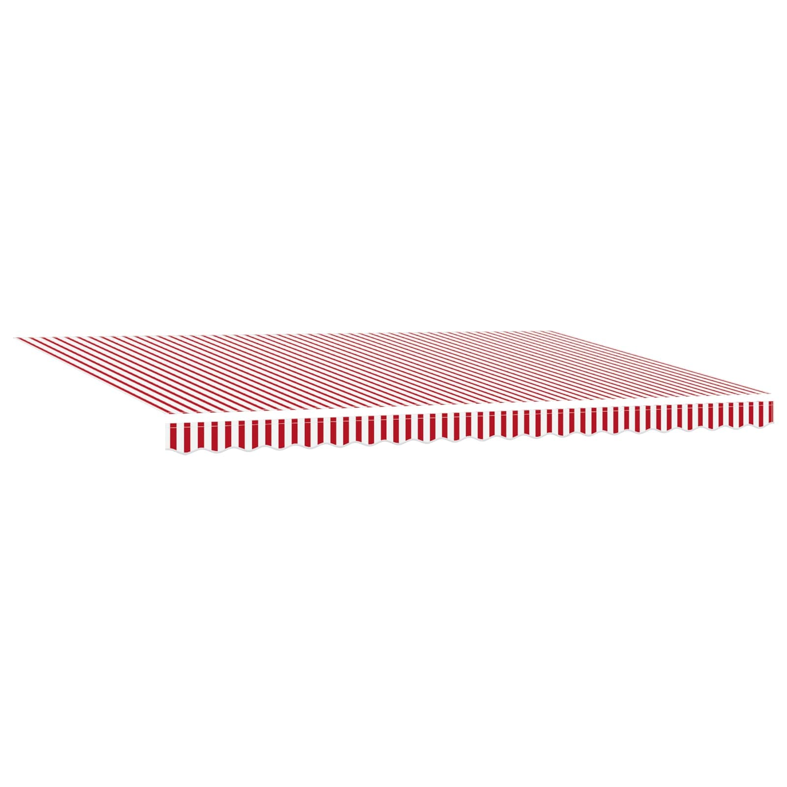 Tenda Retrattile Rosso e bianco 500 ×350 cm Tessuto | homemem39