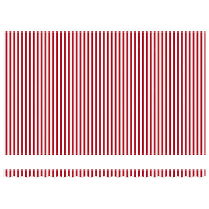 Tenda Retrattile Rosso e bianco 500 ×350 cm Tessuto | homemem39