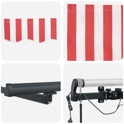 Tessuto per Tenda Rosso e Bianco 500 × 350 cm Poliestere | homemem39