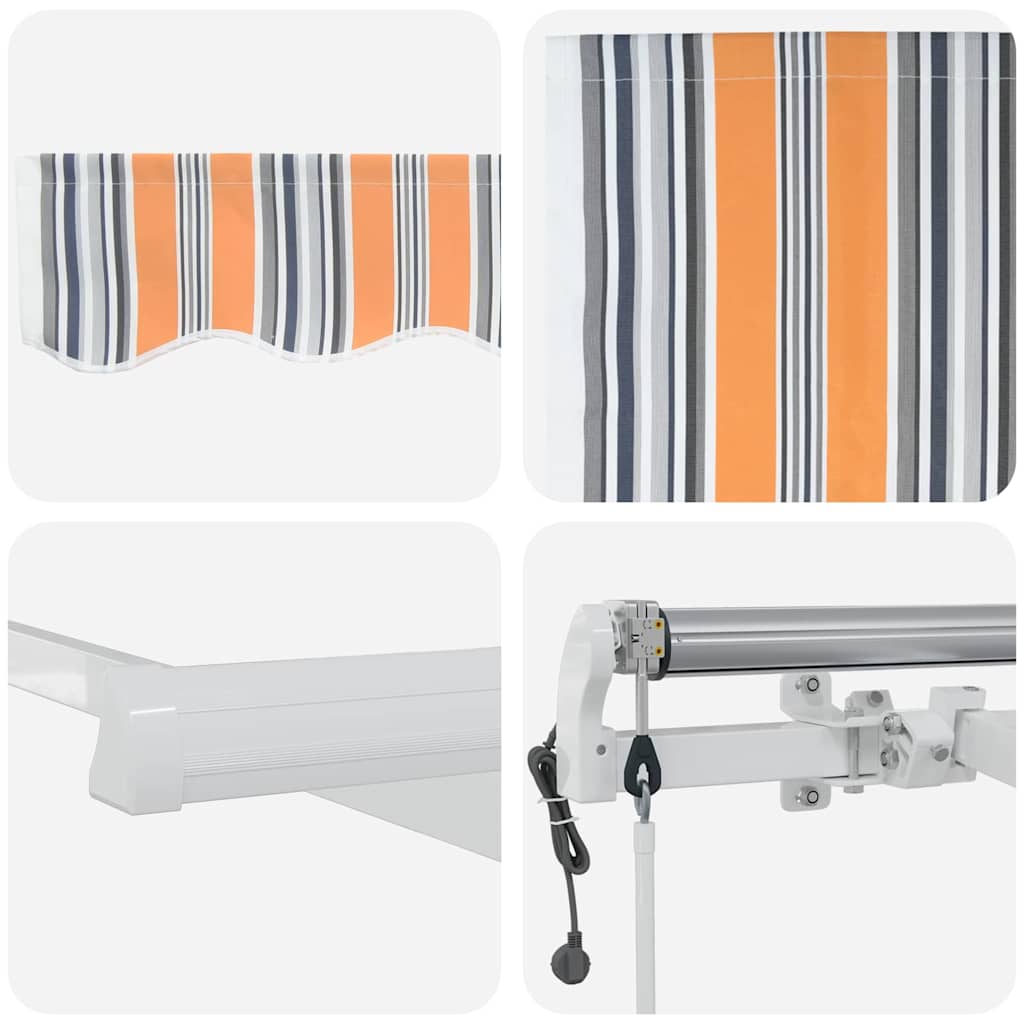 Tenda retrattile Multicolore 500 × 350 cm Tessuto e Alluminio | homemem39