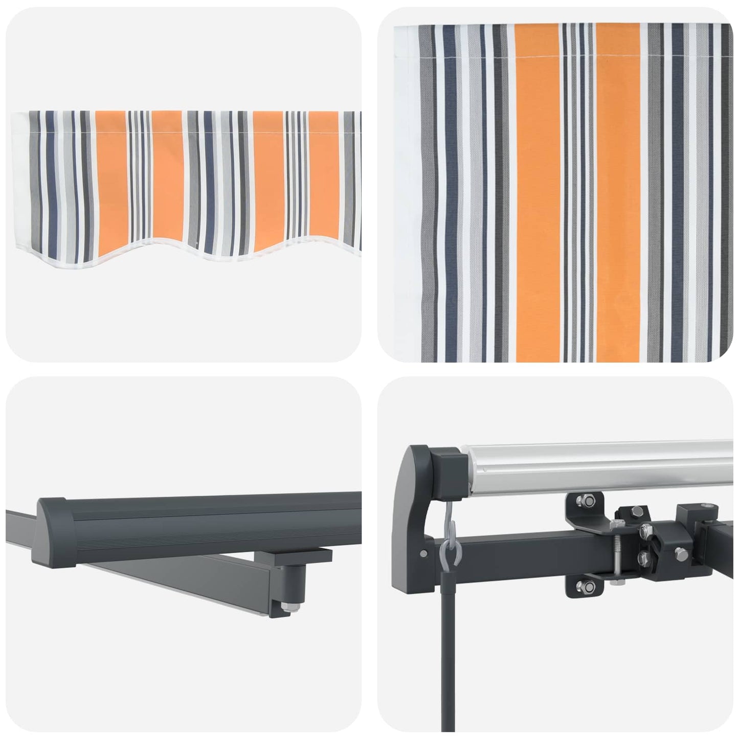 Tenda retrattile Multicolore 500 × 350 cm Tessuto e Alluminio | homemem39