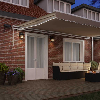 Tenda Retrattile Beige 500 × 350 cm Tessuto e acciaio | homemem39