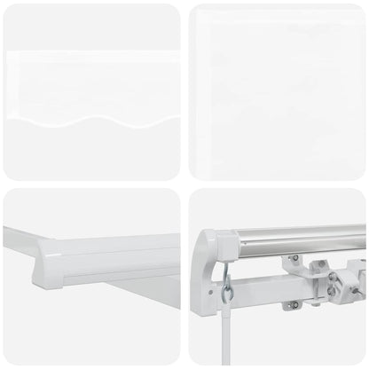 Tenda Retrattile Bianco 500 × 350 cm Poliestere e Alluminio | homemem39