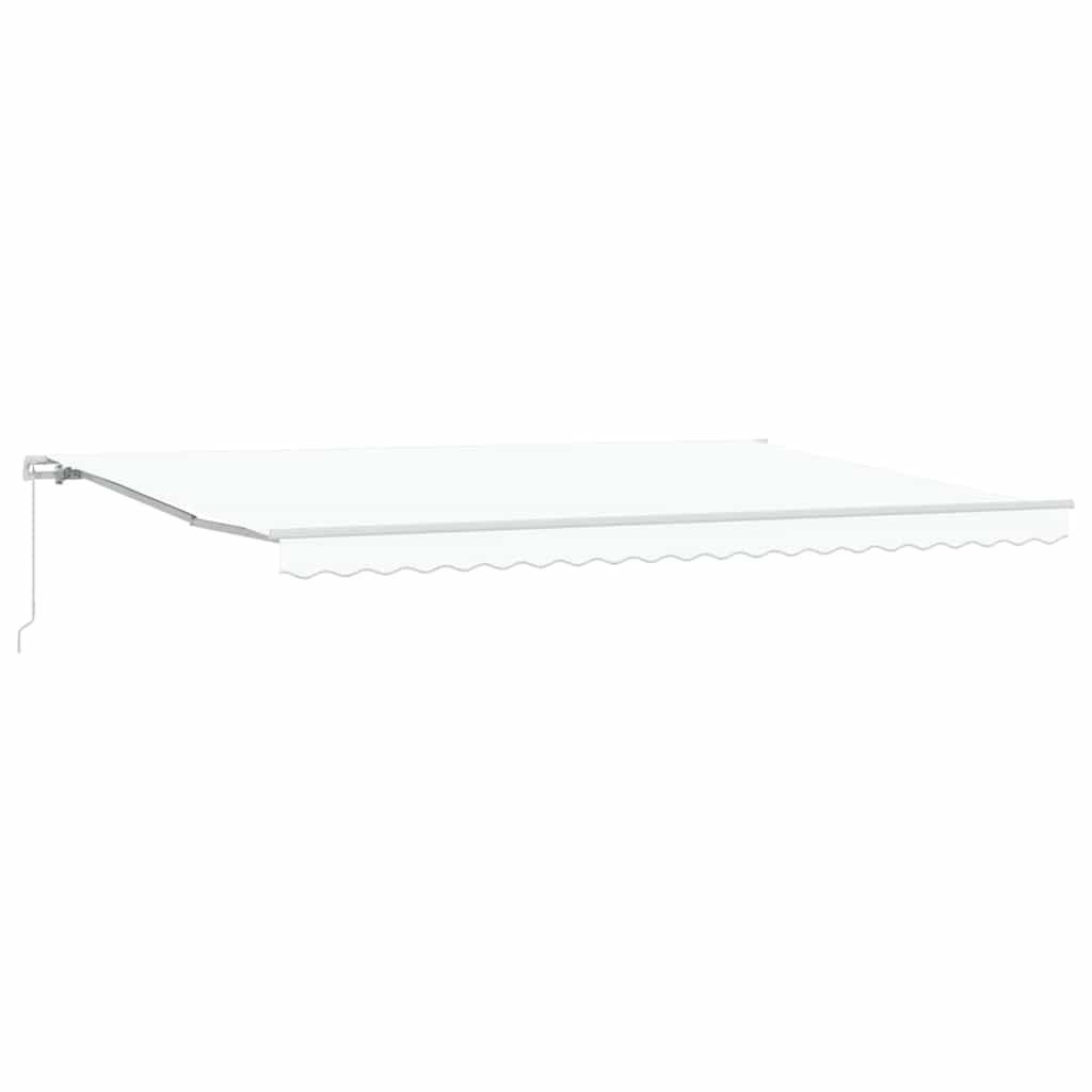 Tenda Retrattile Bianco 500 × 350 cm Poliestere e Alluminio | homemem39