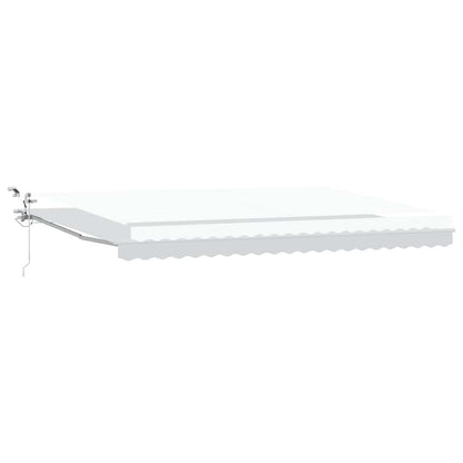 Tenda Retrattile Bianco 500 × 350 cm Tessuto e Metallo - homemem39