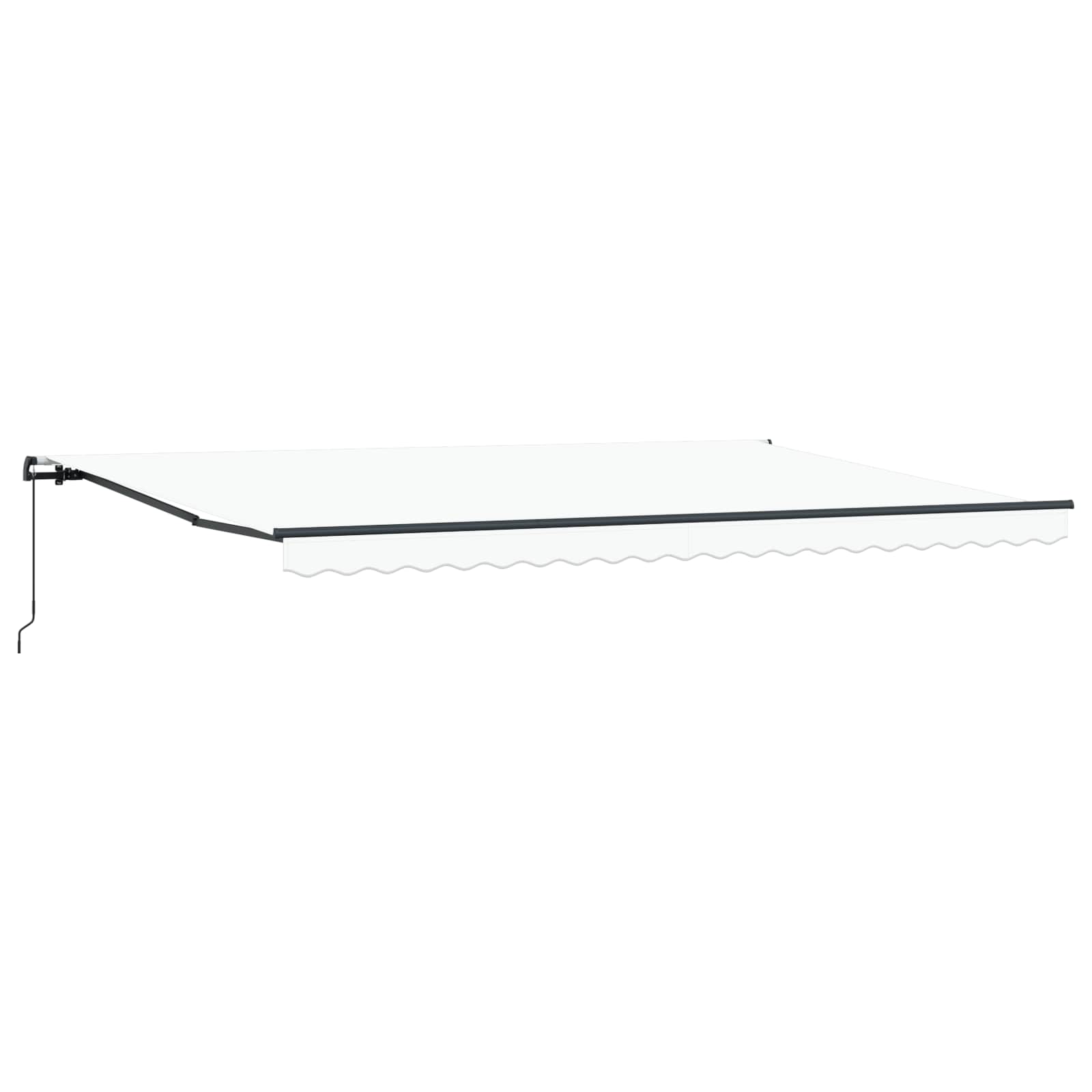 Tenda Retrattile Bianco 500 × 350 cm Poliestere e Acciaio | homemem39