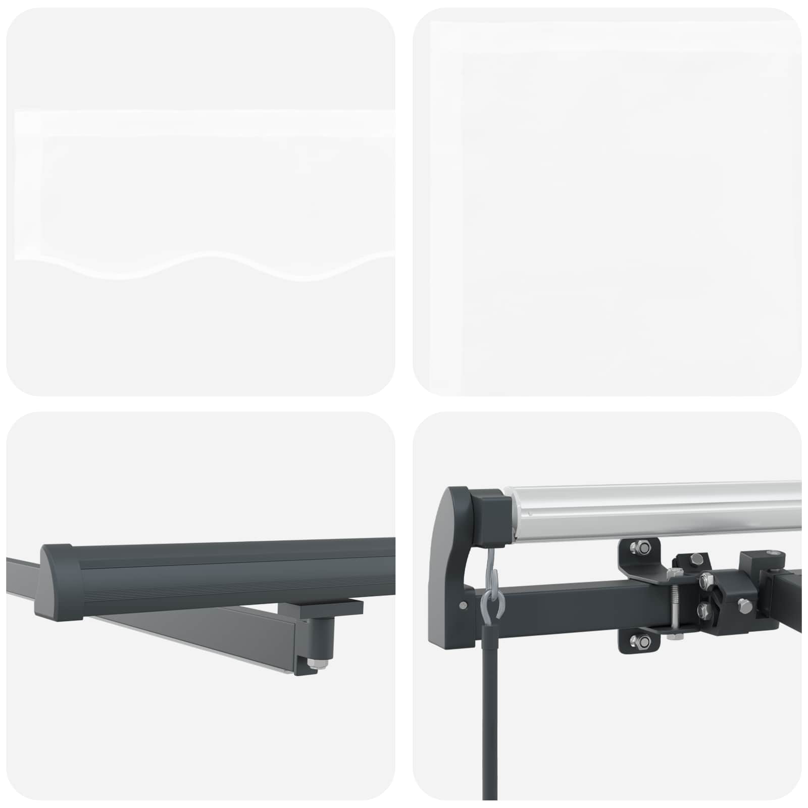 Tenda Retrattile Bianco 500 ×350 cm Tessuto | homemem39