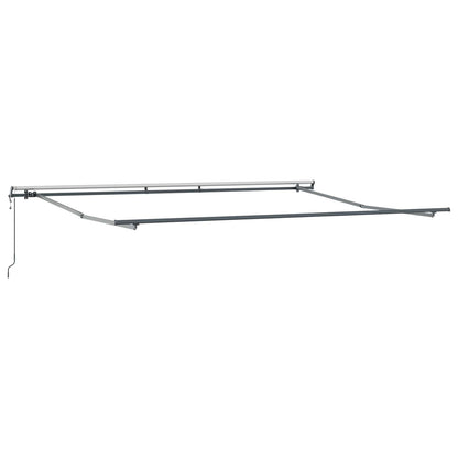 Tenda Retrattile Bianco 500 × 350 cm Tessuto e Alluminio | homemem39