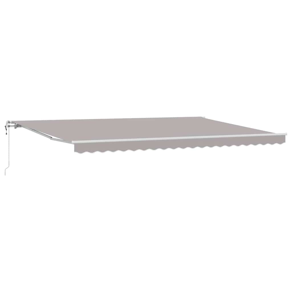 Tenda retrattile Grigio Chiaro 500 × 350 cm Tessuto e Alluminio | homemem39