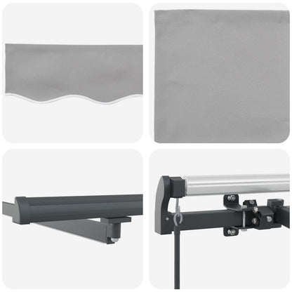 Tenda retrattile Grigio Chiaro 500 × 350 cm Tessuto e Alluminio | homemem39