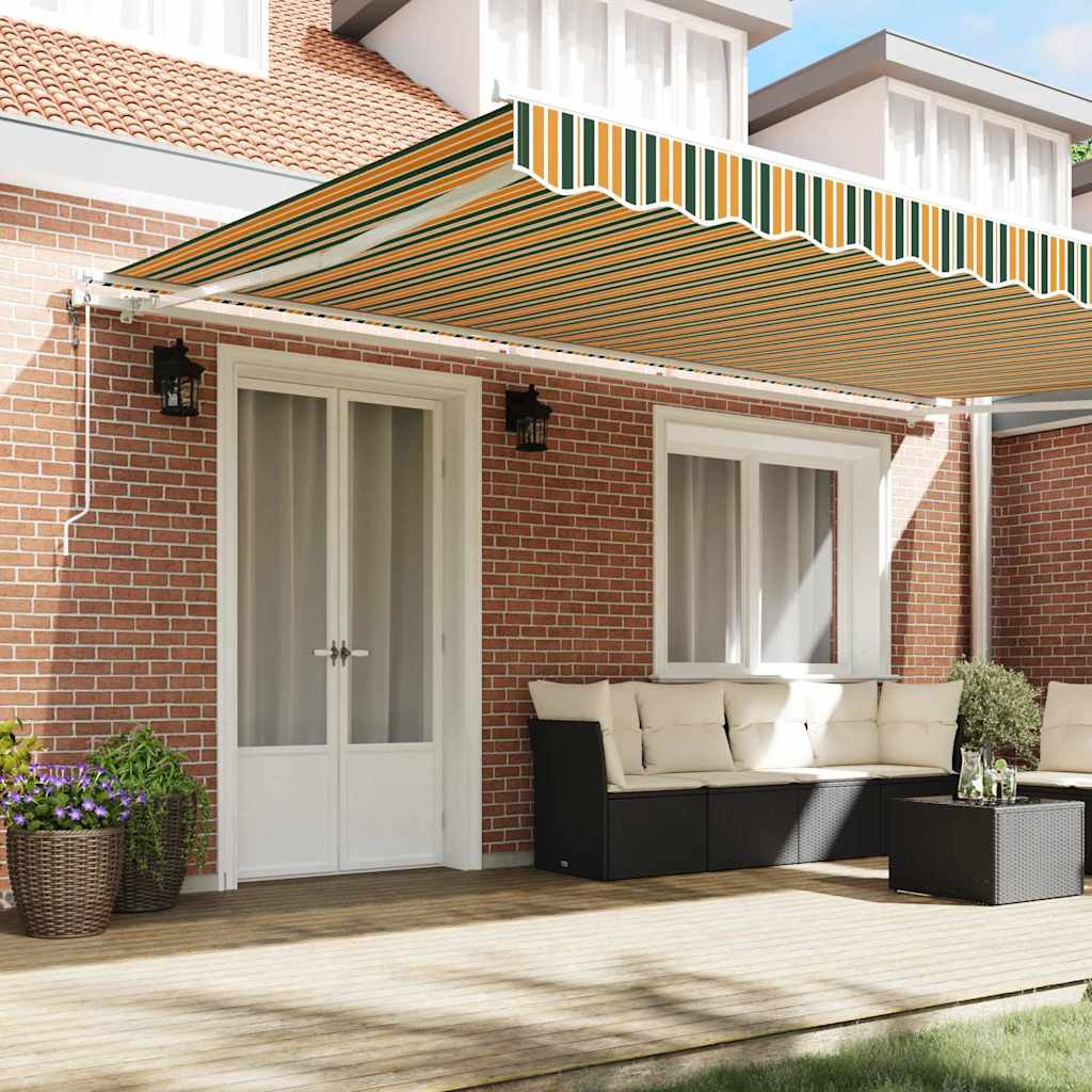 Tettuccio Elettrico Retrattile Verde e giallo 500 × 350 cm | homemem39
