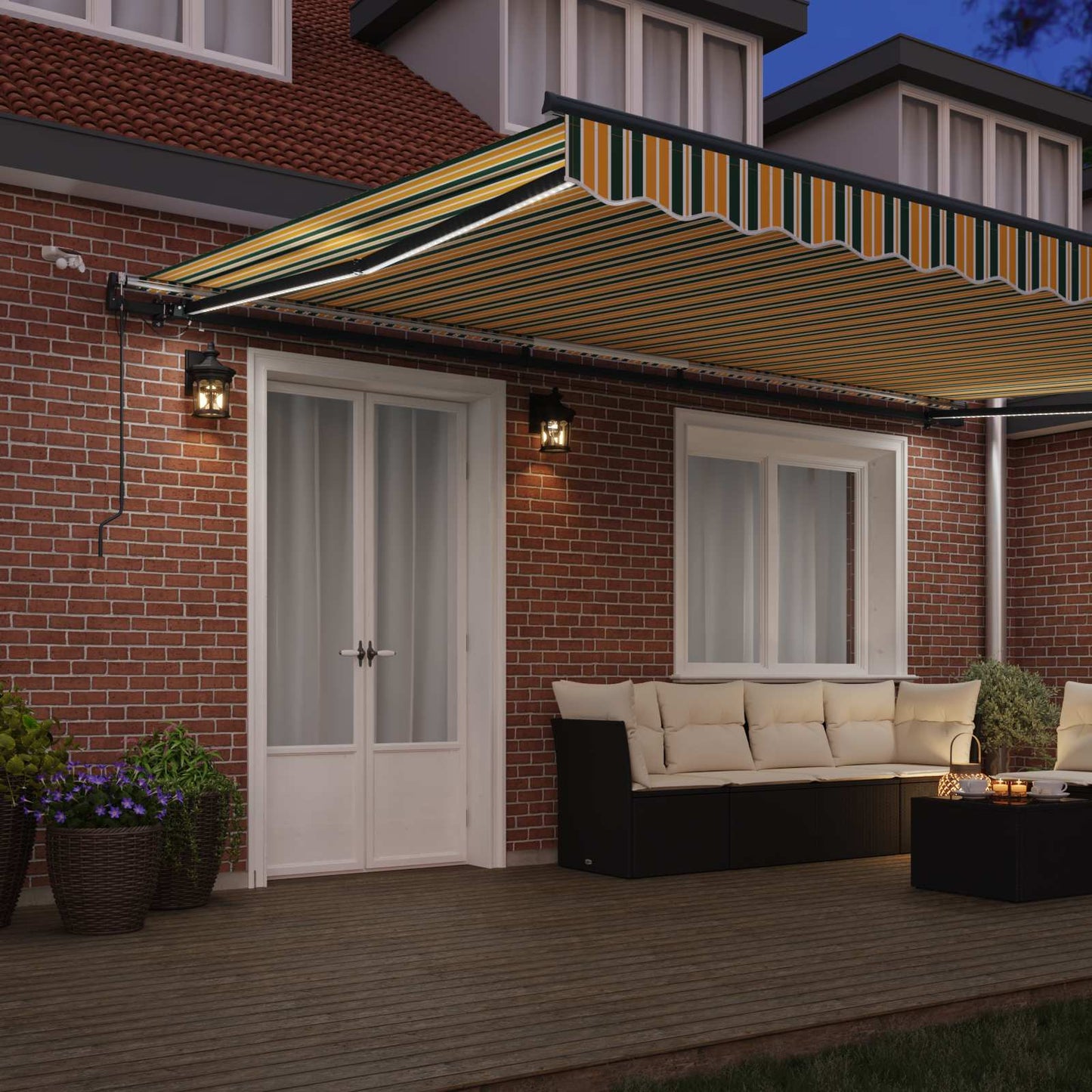 Tessuto per Tenda con Verde e giallo 500 × 350 cm Poliestere | homemem39