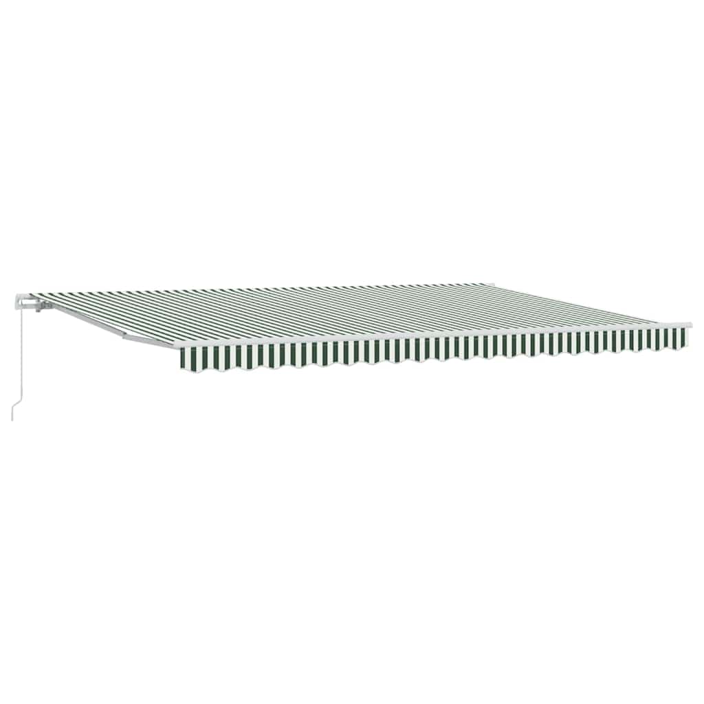 Tenda Retrattile Verde e Bianco 500 × 350 cm | homemem39