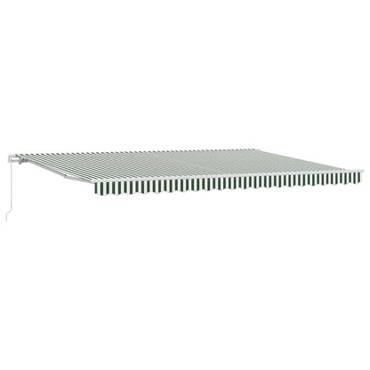 Tenda Retrattile Verde e Bianco 500 × 350 cm | homemem39