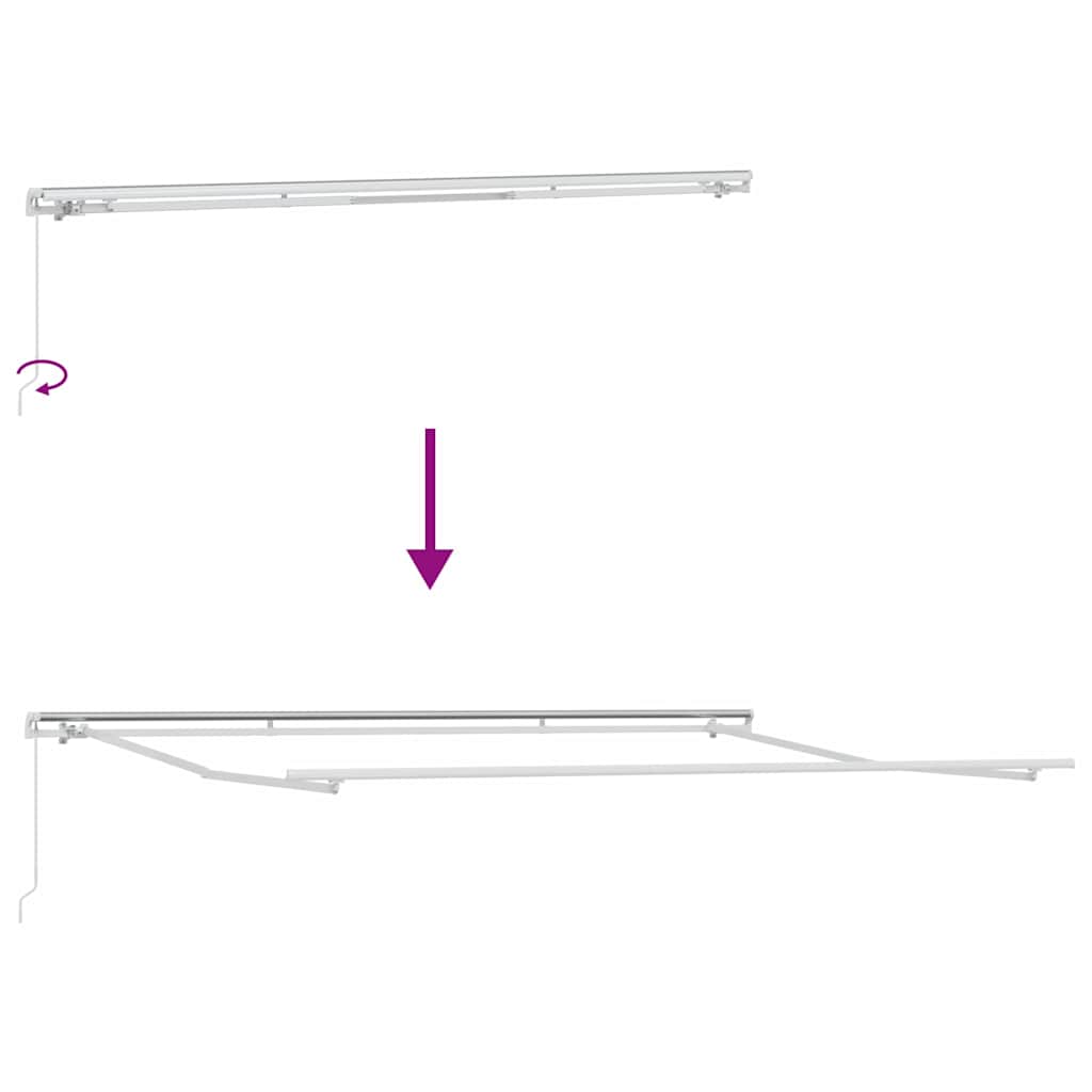 Tenda Retrattile Verde e Bianco 500 × 350 cm | homemem39