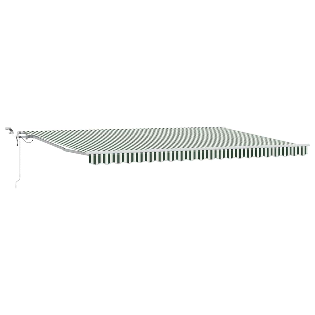 Tenda Retrattile Verde e Bianco 500 × 350 cm | homemem39