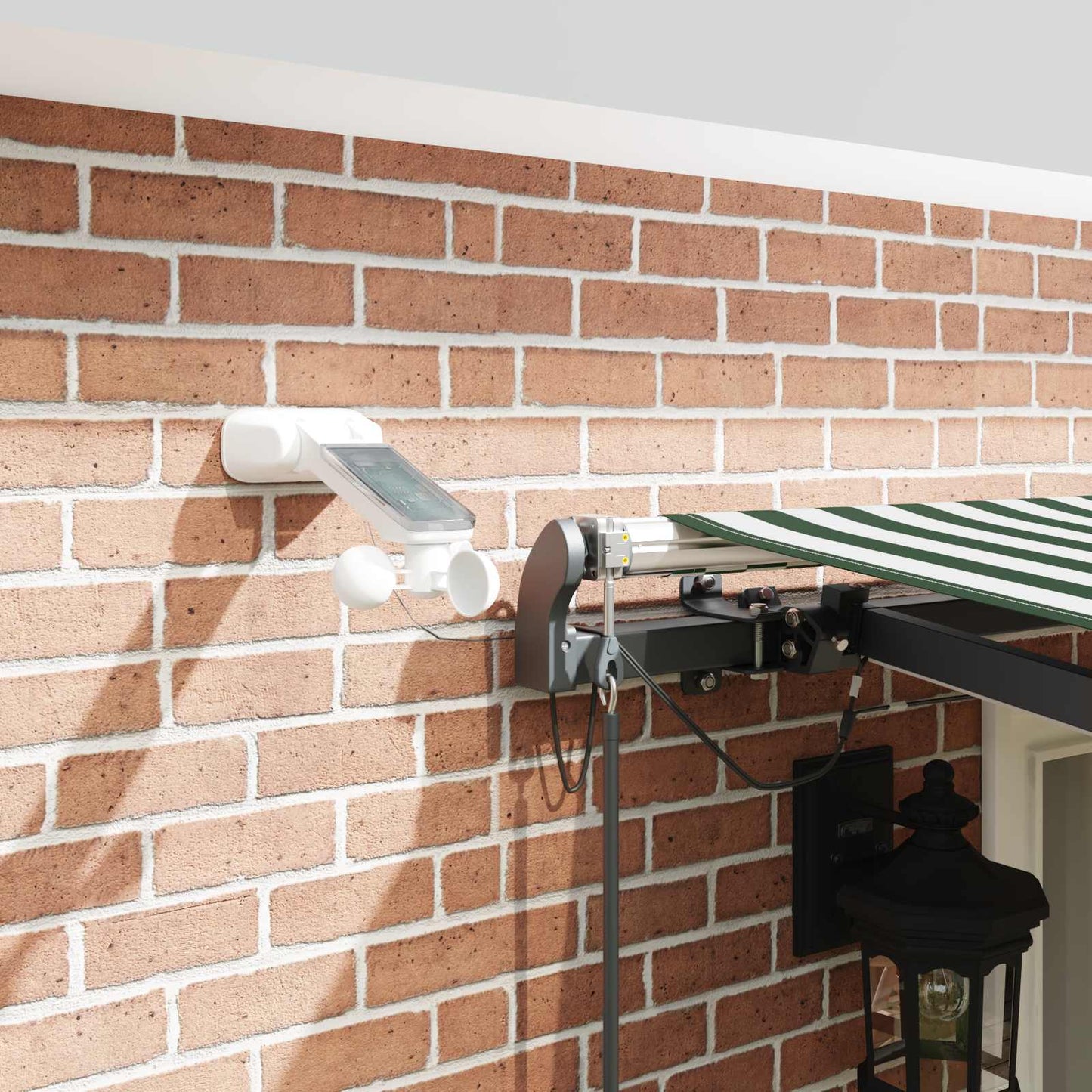 Tenda retrattile Verde e Bianco 500 × 350 cm Poliestere