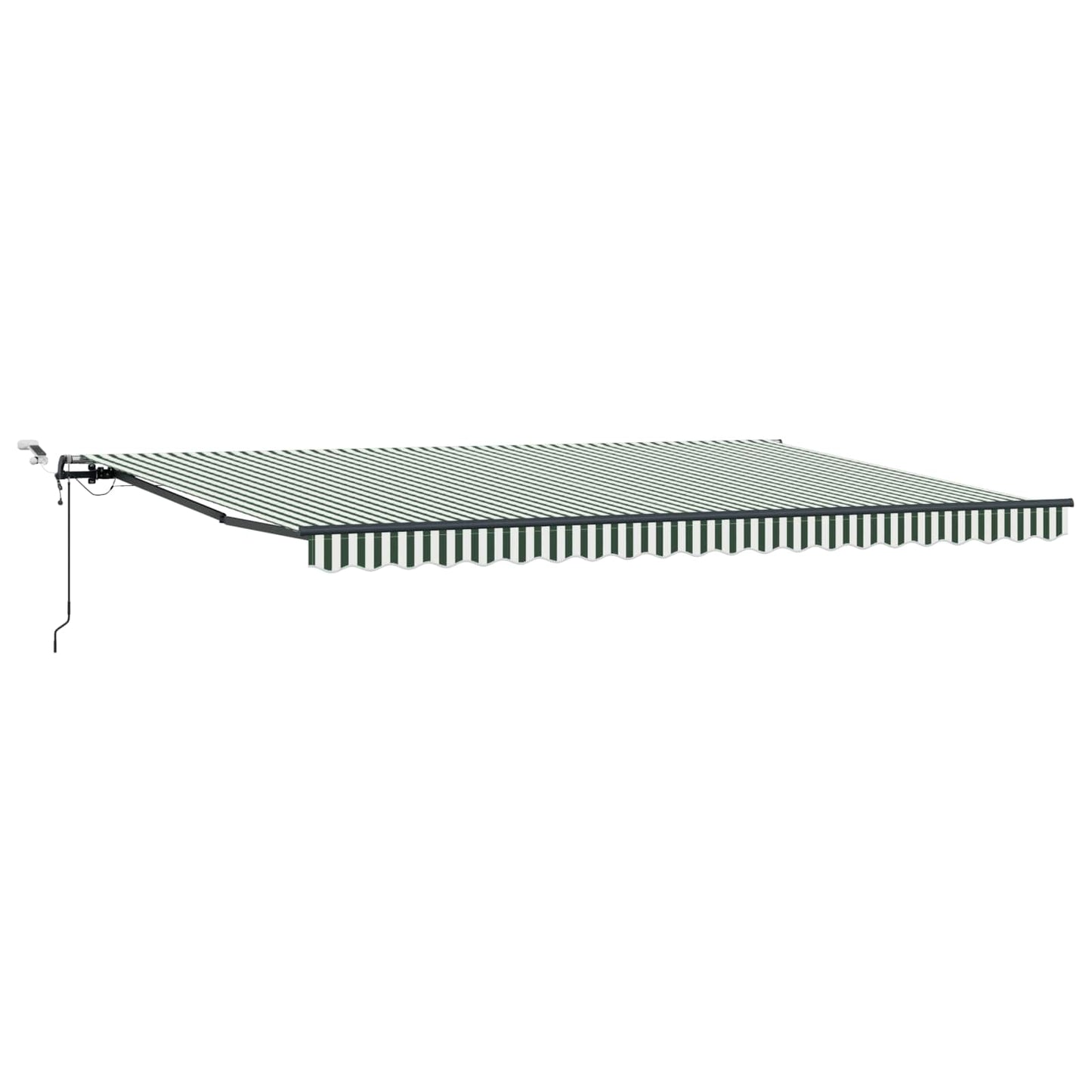 Tenda retrattile Verde e Bianco 500 × 350 cm Poliestere