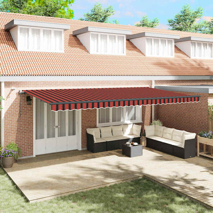 Tenda Retrattile con arancione e marrone 600 × 300 cm Tessuto - homemem39