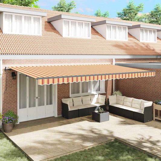 Tenda retrattile Giallo e Arancione 600 × 300 cm | homemem39