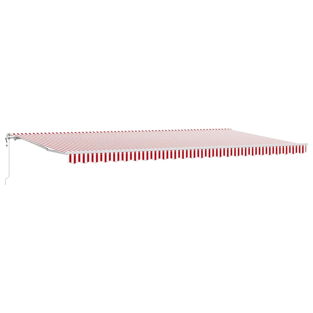 Tenda Retrattile 600 × 300 cm Rosso e bianco - homemem39