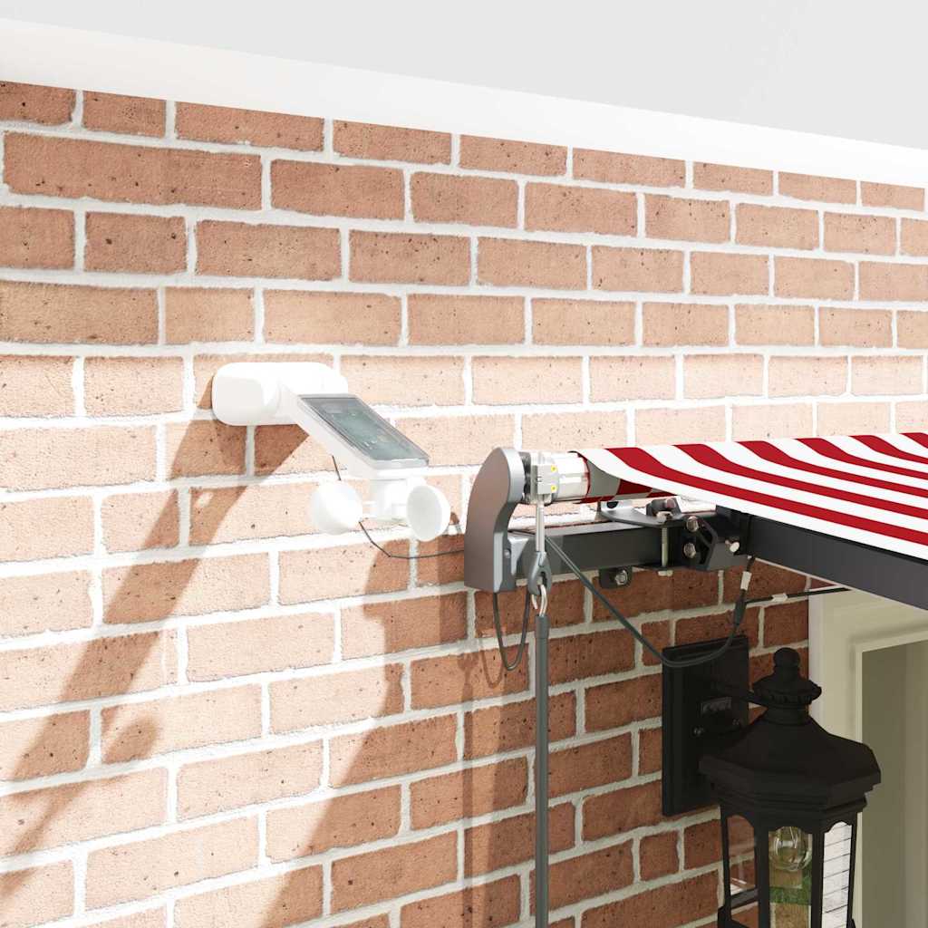 Tenda Retrattile con Rosso e bianco 600 × 300 cm Tessuto - homemem39