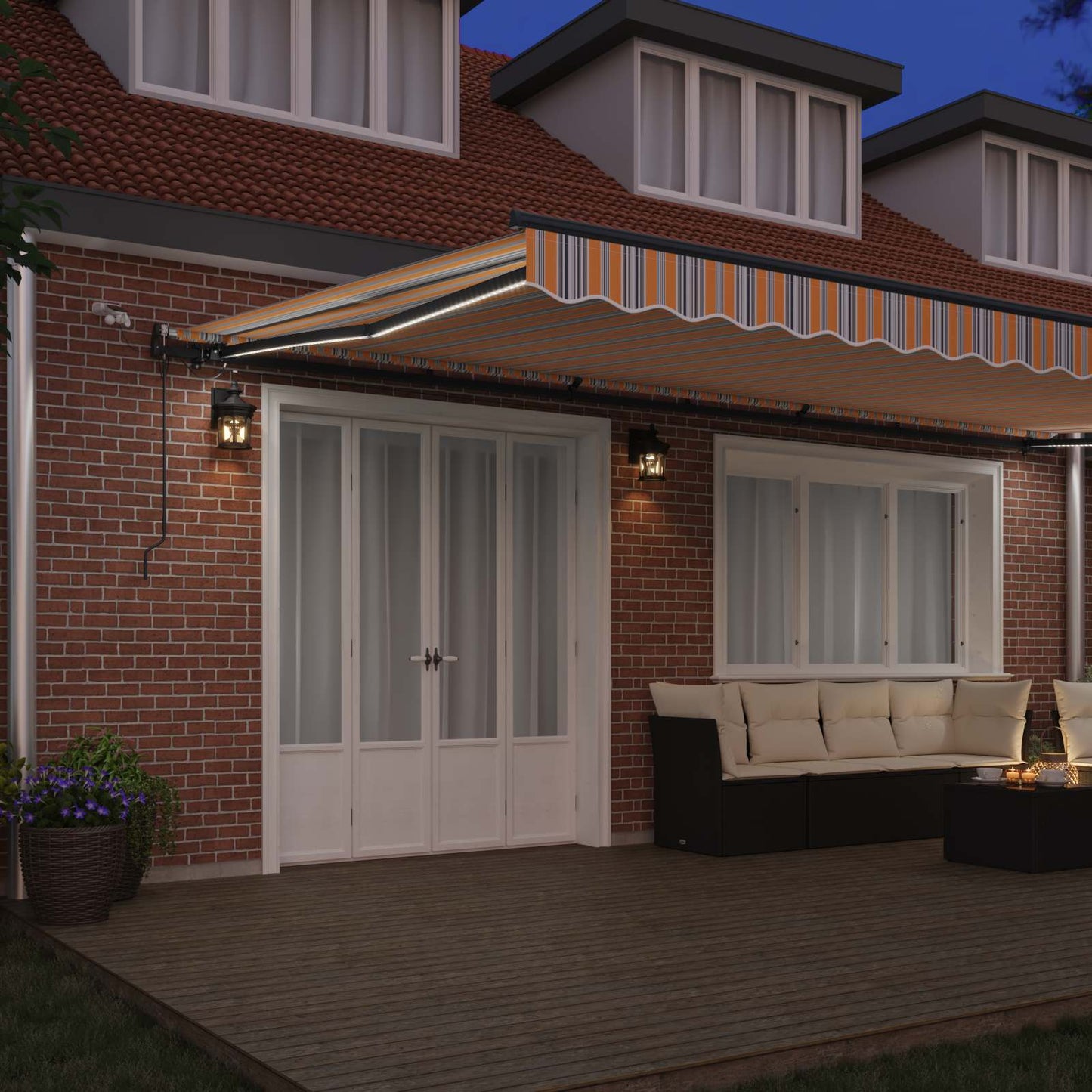 Tenda retrattile Multicolore 600 × 300 cm Poliestere | homemem39