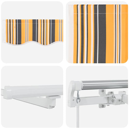 Tenda Retrattile Multicolore 600 × 300 cm Tessuto e acciaio | homemem39